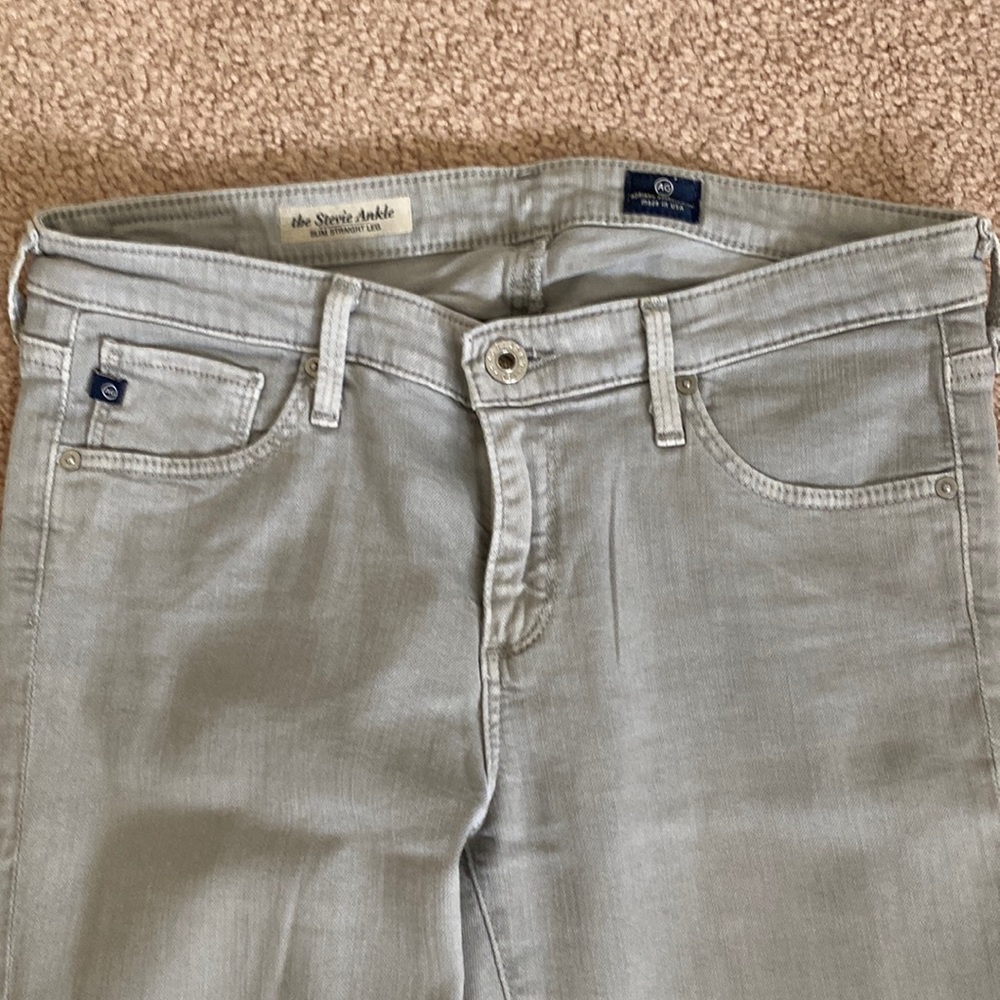 AG light grey straight leg jeans